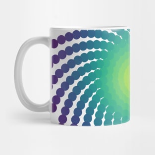 Sun Spiral Viridis Galaxy | Dark Peacock Yellow Green Blue Mug